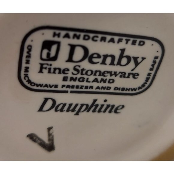 Vntg Denby Dauphine Fine Stoneware Coffee Pot Handcrafted In England 9" Tall EUC - Picture 4 of 9